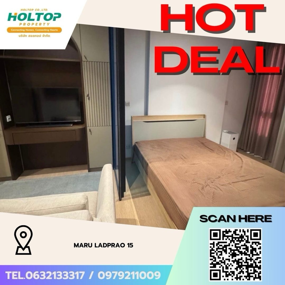 ให้เช่าคอนโดลาดพร้าว เซ็นทรัลลาดพร้าว : #Z5111💥 200369 🔥ให้เช่าคอนโด Maru Ladprao 15 