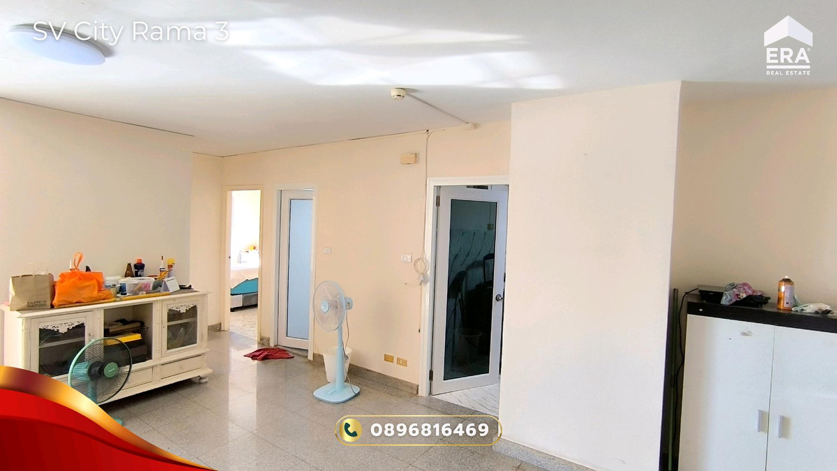 For SaleCondoRama3 (Riverside),Satupadit : Condo for sale SV City Rama 3, 18th floor, Building 8, beautiful view, see the Chao Phraya River and KingBridge Tower, room 2 Bed 1 Bath, good condition, ready to move in, SV City Rama 3 Condo for Sale.