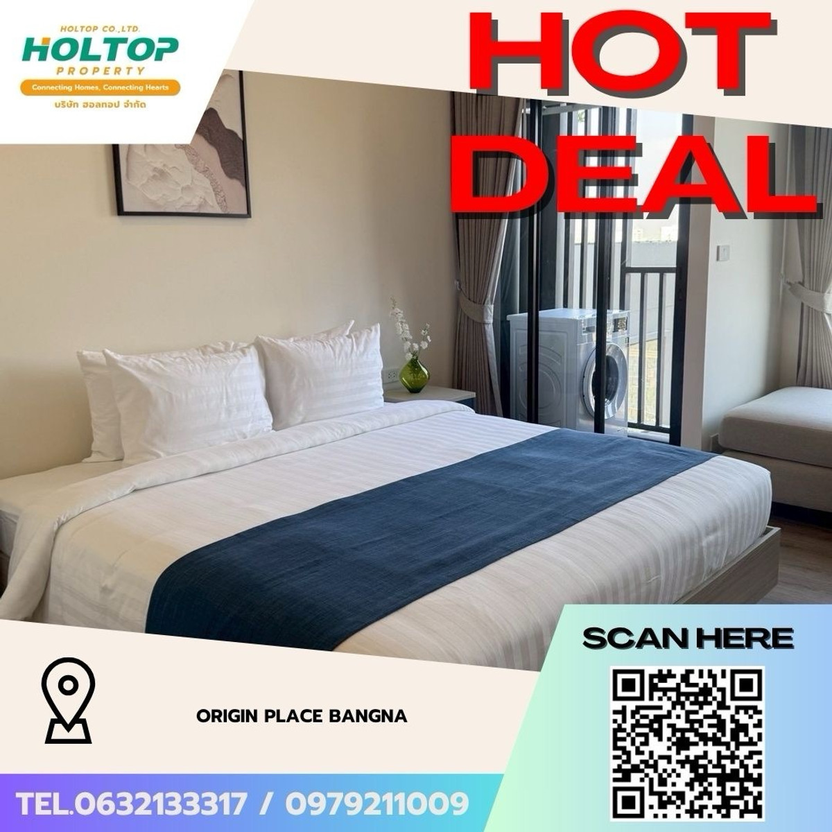 For RentCondoBangna, Bearing, Lasalle : #Z5091💥 200369 🔥Condo for rent Origin Place Bangna