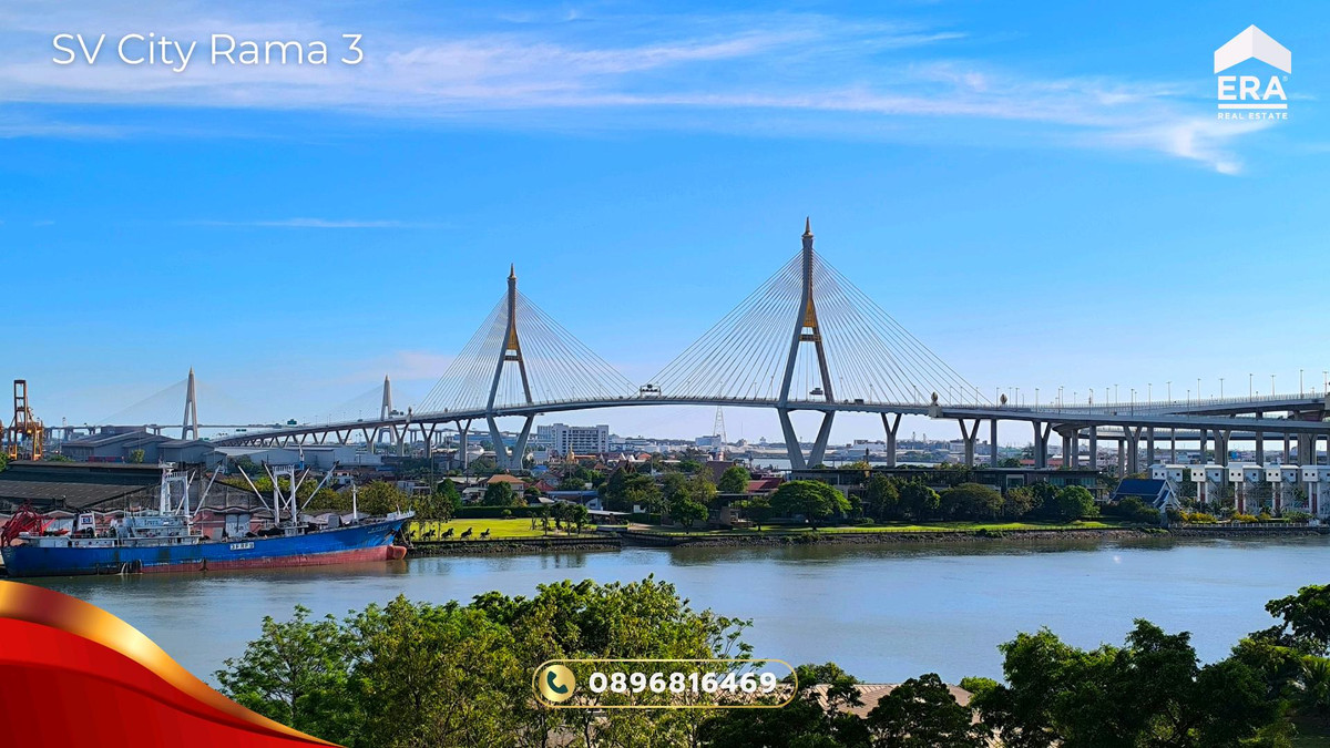 For SaleCondoRama3 (Riverside),Satupadit : Condo for sale SV City Rama 3, 18th floor, Building 8, beautiful view, see the Chao Phraya River and KingBridge Tower, room 2 Bed 1 Bath, good condition, ready to move in, SV City Rama 3 Condo for Sale.