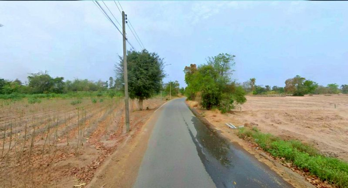 For RentLandNakhon Sawan : Land for rent, 5 rai, view of cassava plantation, near school and Phaisali Hospital, Phaisali District, Nakhon Sawan Province.