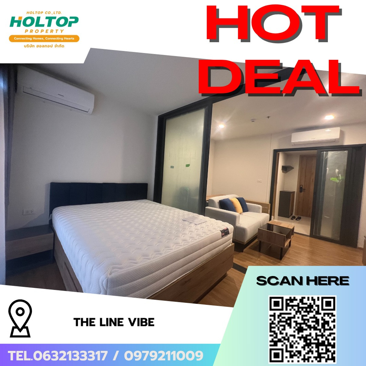 For RentCondoLadprao, Central Ladprao : #R9673 🎉 210369 Condo for rent The Line Vibe