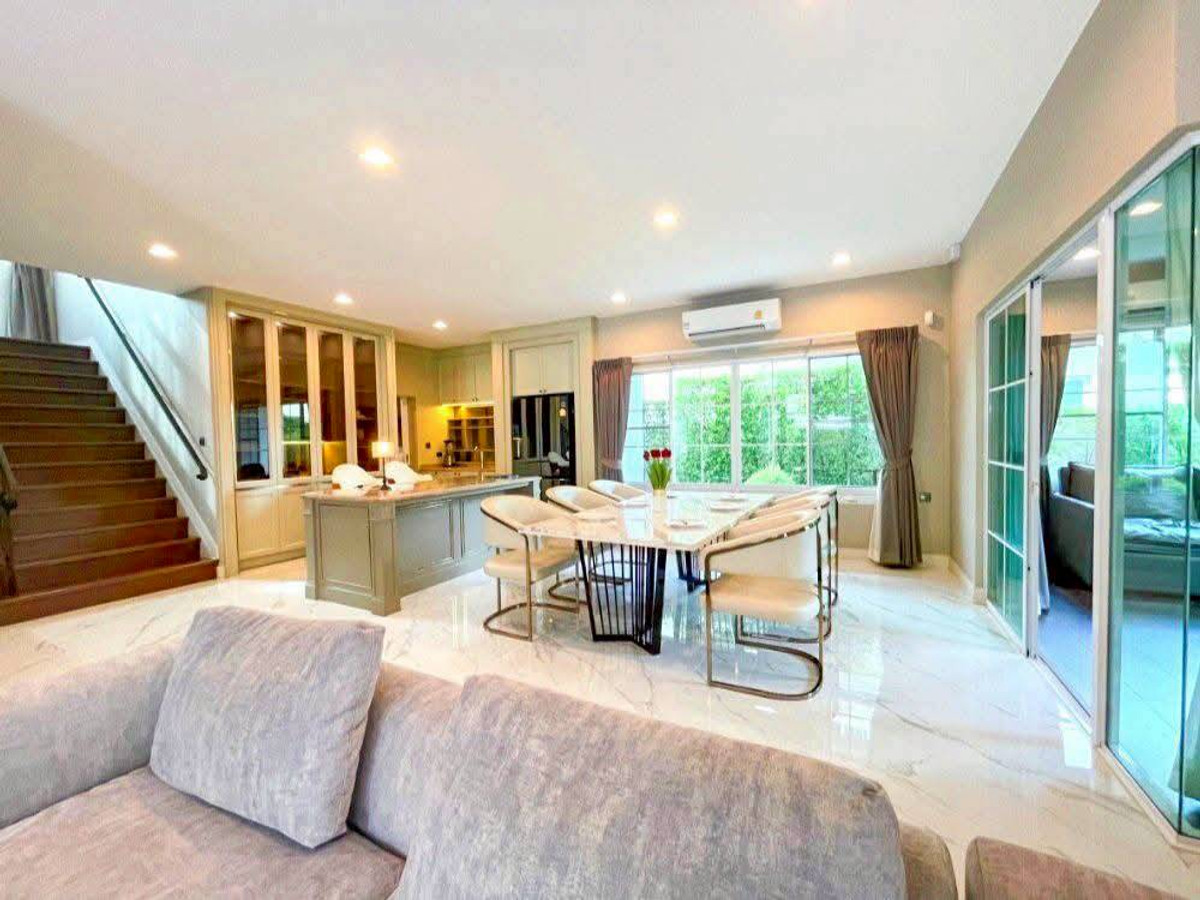 บ้านวิภาวดี ดอนเมือง หลักสี่ : เช่า/ขาย💜 บ้านหรู นันทวัน รามอินทรา–พหลฯ 50 ( Nantawan Ramintra-Phahol 50 ) หลังมุม พร้อมอยู่ ขนาด 108 ตารางวา 4 ห้องนอน แขวงท่าแร้ง เขตบางเขน กรุงเทพมหานคร