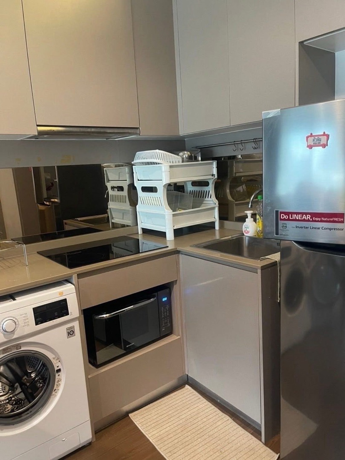 For RentCondoOnnut, Udomsuk : For rent IDEO S93, 2 bedrooms, 2 bathrooms, 53 sq m, 14th floor, corner room, beautifully decorated, fully furnished, next to BTS Bang Chak, convenient travel, ready to move in, price 30,000 baht.