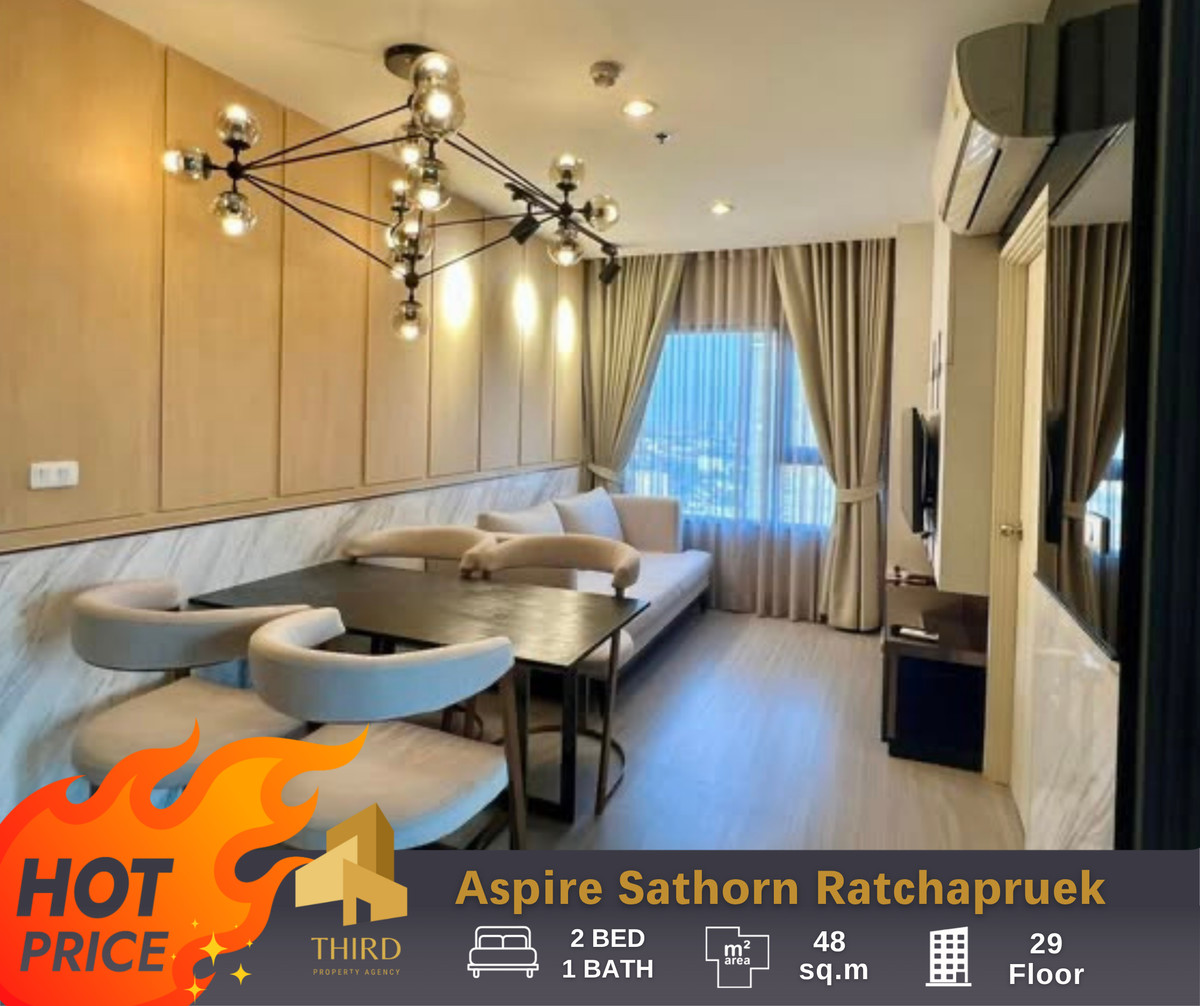 For RentCondoThaphra, Talat Phlu, Wutthakat : For rent ✨𝐀𝐬𝐩𝐢𝐫𝐞 𝐒𝐚𝐭𝐡𝐨𝐫𝐧 𝐑𝐚𝐭𝐜𝐡𝐚𝐩𝐫𝐮𝐞𝐤 ✨Complete furniture and electrical appliances, special price //If interested, contact LineID:@thirdproperty