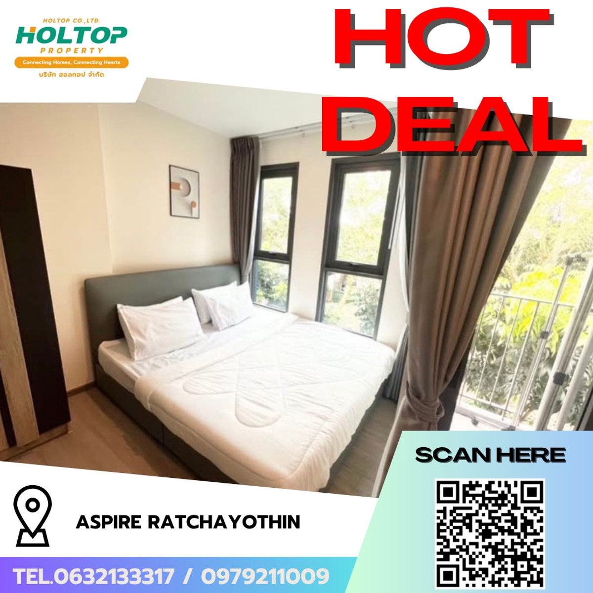 For RentCondoKasetsart, Ratchayothin : #R9671 🎉 210369 公寓出租：Aspire Ratchayothin（原編號 S2548）