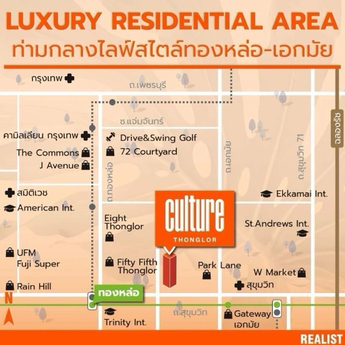 For RentCondoSukhumvit, Asoke, Thonglor : CULTURE THONGLOR @BTS Thonglor 250m. Luxury 1bedroom 30,000/month🔥🔥 ☎️Call/Line: 094-162-4424