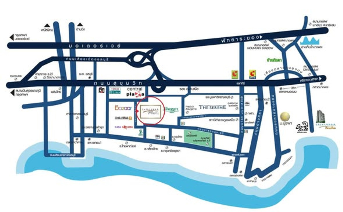 For SaleHousePattaya, Bangsaen, Chonburi : Casaluna Mesto 💰 Special price 🔴 19,000,000 baht (usually 24,000,000 baht) ✅ New house, never occupied. On the best location Only 900 meters from Central Chonburi.