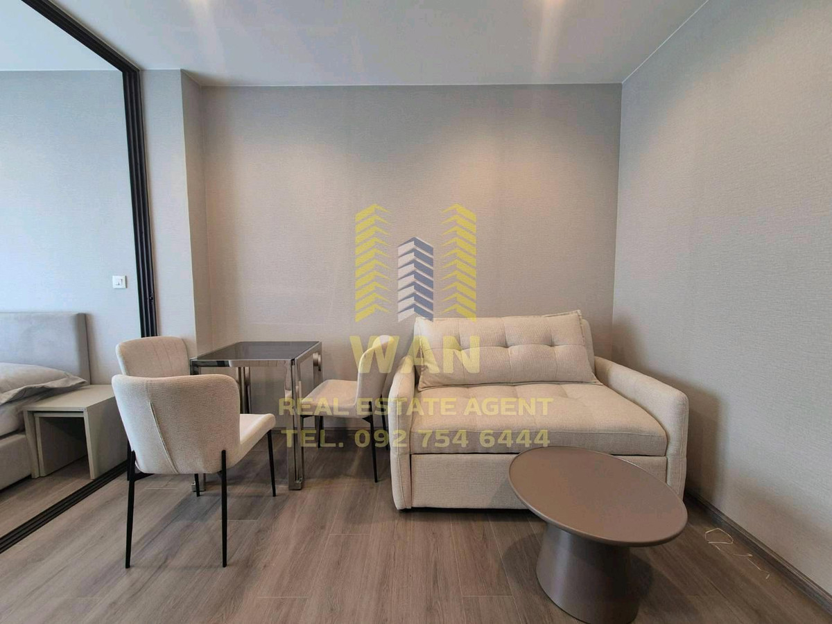 For RentCondoRattanathibet, Sanambinna : New room for rent, The Politan Aqua, 58th floor, size 31 sq m, beautifully decorated, fully furnished, ready to move in.