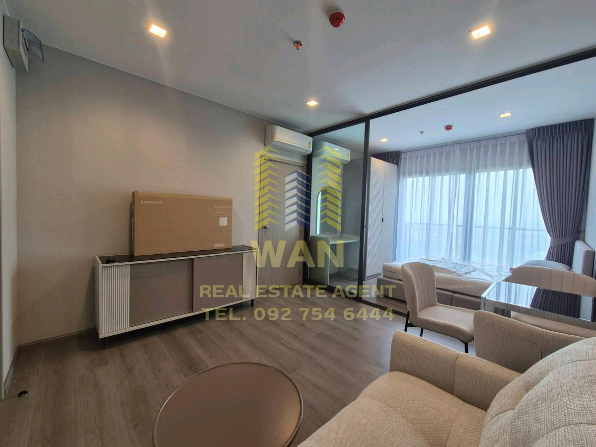 For RentCondoRattanathibet, Sanambinna : New room for rent, The Politan Aqua, 58th floor, size 31 sq m, beautifully decorated, fully furnished, ready to move in.