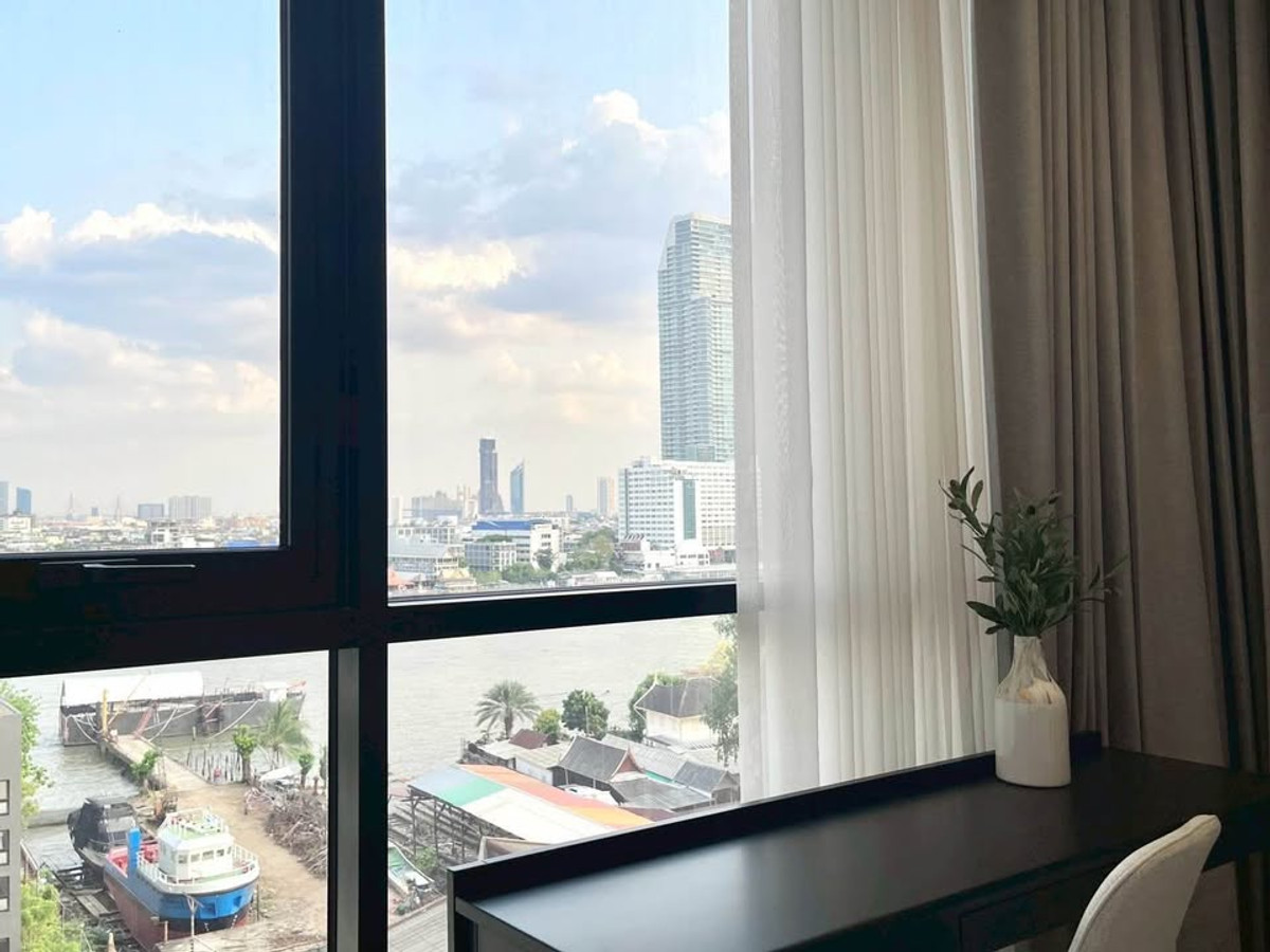 For RentCondoWongwianyai, Charoennakor : For rent: Chapter Charoennakhon - Riverside, good price! 2 bedrooms, river view, near BTS Krung Thonburi, fully furnished, high floor.