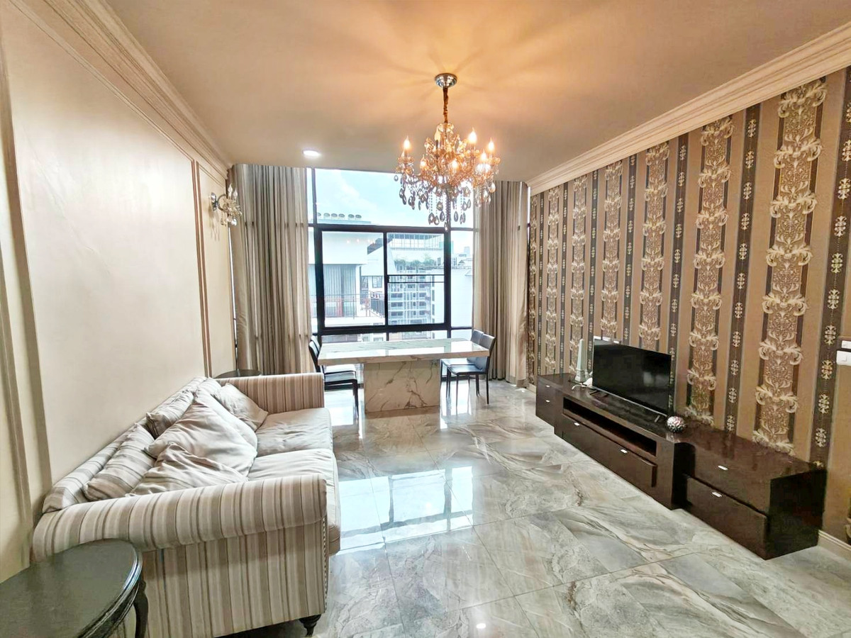 For RentCondoRatchadapisek, Huaikwang, Suttisan : Condo for rent in the heart of Ratchada, Amanta Ratchada, 87 sq m., 2 bedrooms, fully furnished, 35,000/month, next to MRT Cultural Center.