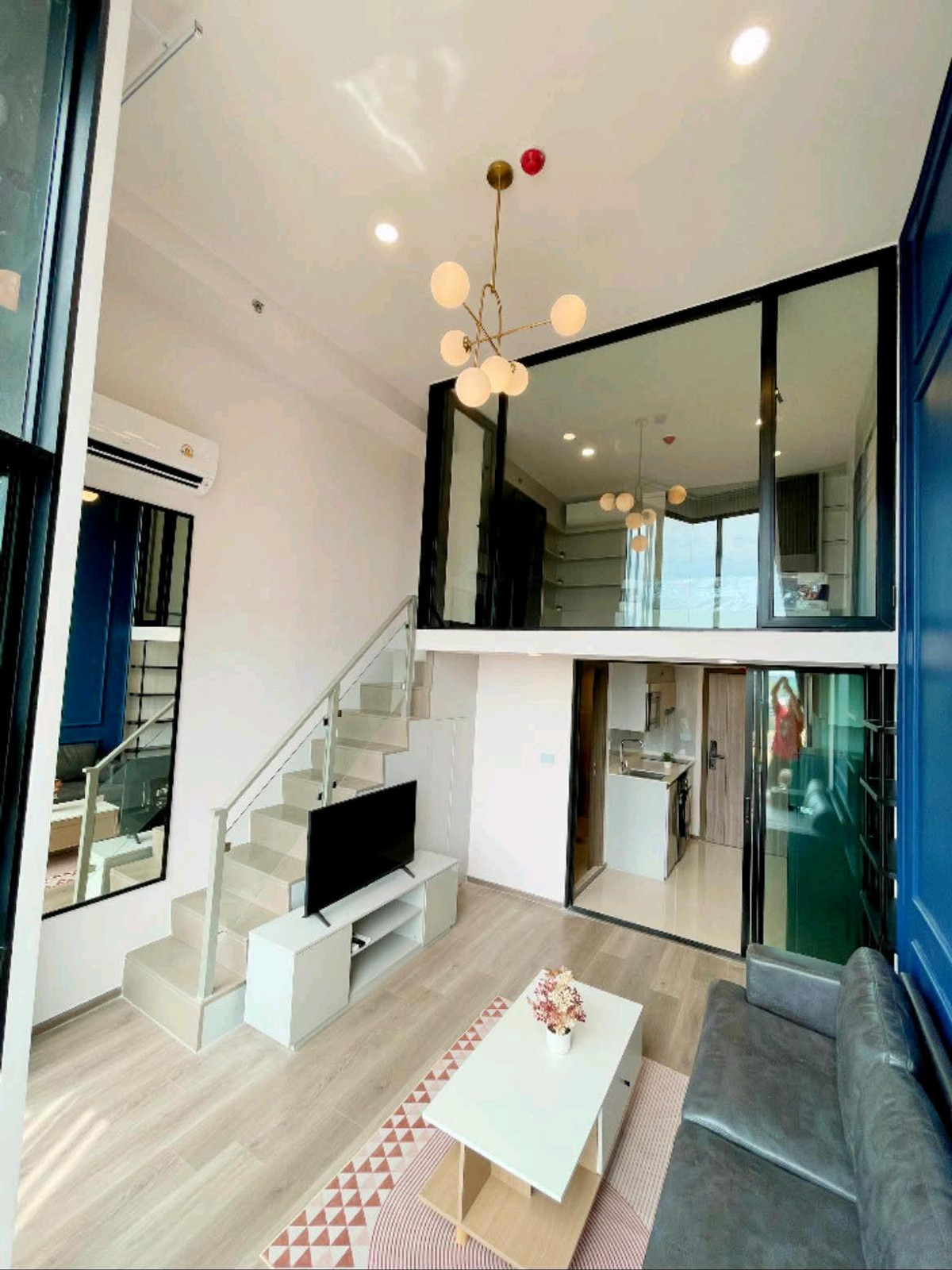 For RentCondoOnnut, Udomsuk : 🔥 Duplex, brand new room, high ceiling, airy, luxurious, comfortable, near BTS Phra Khanong.