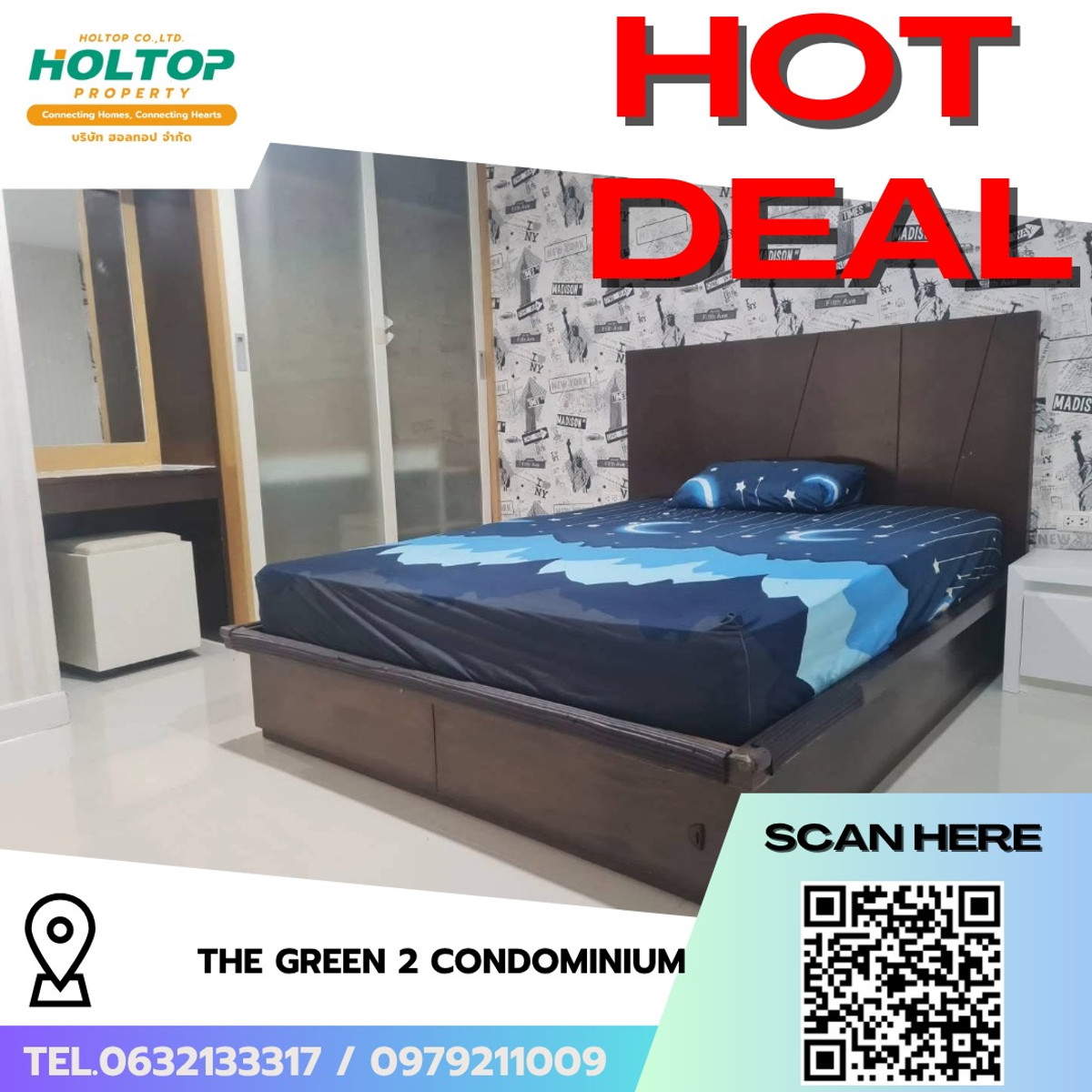 ให้เช่าคอนโดอ่อนนุช อุดมสุข : #R9692  🎉 220369 ให้เช่าคอนโด The Green 2 Condominium