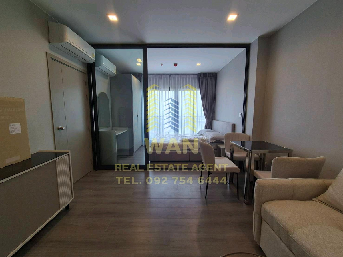 For RentCondoRattanathibet, Sanambinna : New room for rent, The Politan Aqua, 58th floor, size 31 sq m, beautifully decorated, fully furnished, ready to move in.