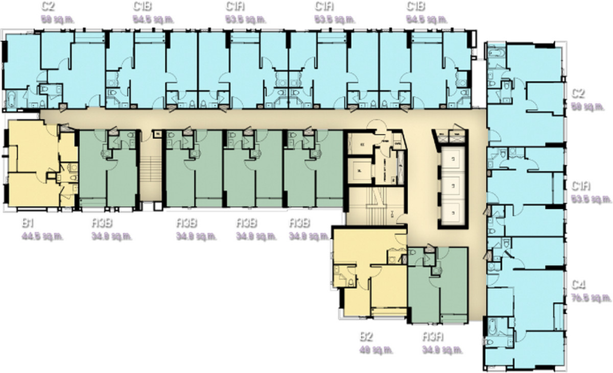 For SaleCondoRama9, Petchburi, RCA : #Condo for sale in Thonglor area #Best price #NetYield 5.6% 24th floor, size 54.5 sq m. 2 bedrooms, 2 bathrooms The Capital Eakamai - Thonglor The Capital Eakamai - Thonglor