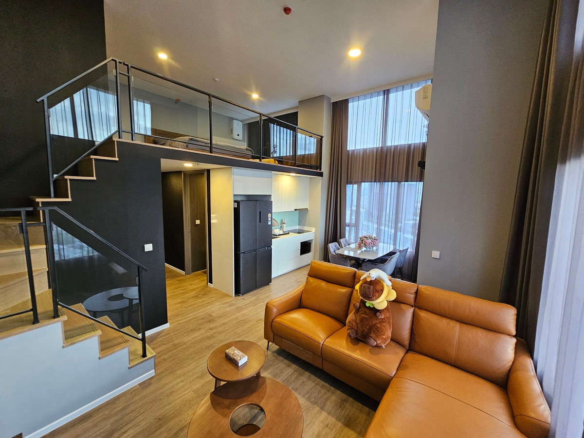 For SaleCondoRama9, Petchburi, RCA : 🌟DUPLEX BEST PRICE - Landmark @ MRTA Station 7.29 MB, type duplex 2 Bed 2 Bath, Size 50+20 sq.m. High floor , very nice location and near MRT - By Loft 0842824246