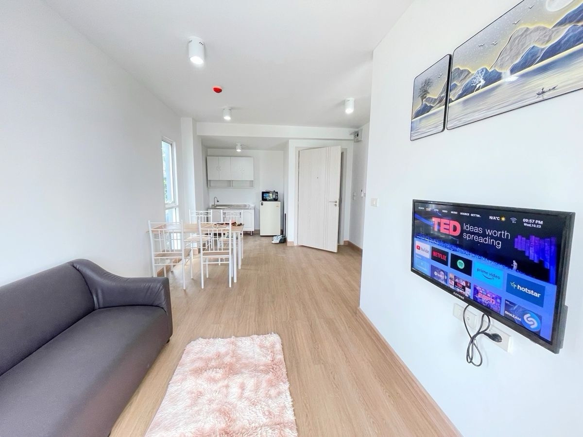 For RentCondoNonthaburi, Bang Yai, Bangbuathong : Condo for rent, Iris Westgate | Condo, 1 large bedroom, near MRT Khlong Bang Phai, ready to move in 
 1 large bedroom, complete electrical appliances. Ready to move in