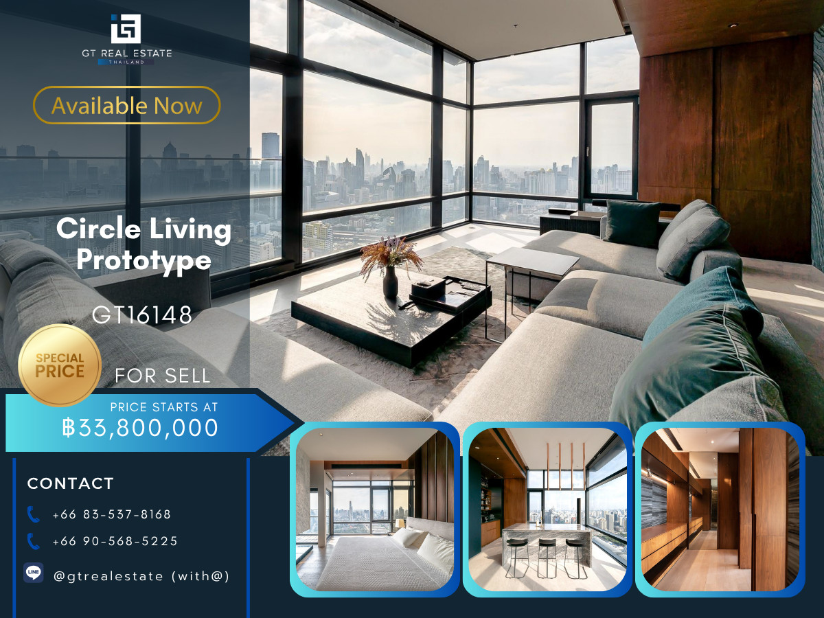 For SaleCondoRama9, Petchburi, RCA : ✨ GT16148 | Circle Living Prototype Condo, convenient transportation. Near the MRT, there is a shuttle. The room is very beautifully decorated. Fully furnished, ready to move in!!