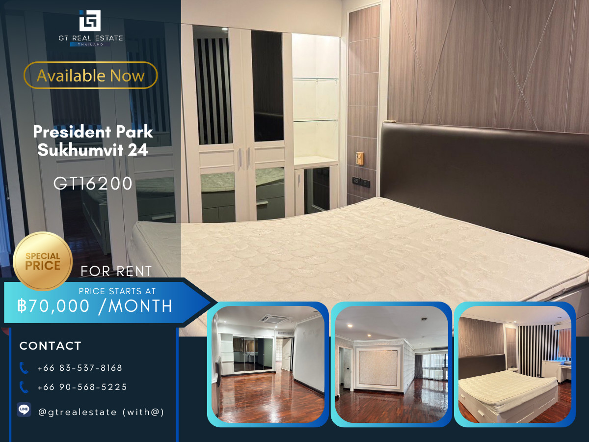 For RentCondoSukhumvit, Asoke, Thonglor : 📣 GT16200 | The President park sukhumvit 24 | Pet Friendly 🐶