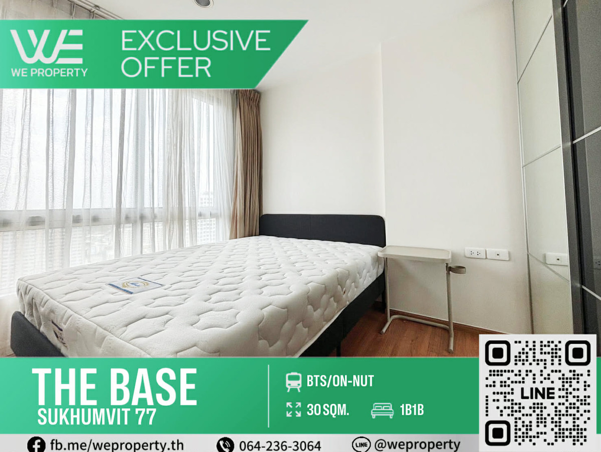 For SaleCondoOnnut, Udomsuk : Beautiful room, high floor Fully furnished, very good price!!⭐The Base Sukhumvit 77 (The Base Sukhumvit 77)