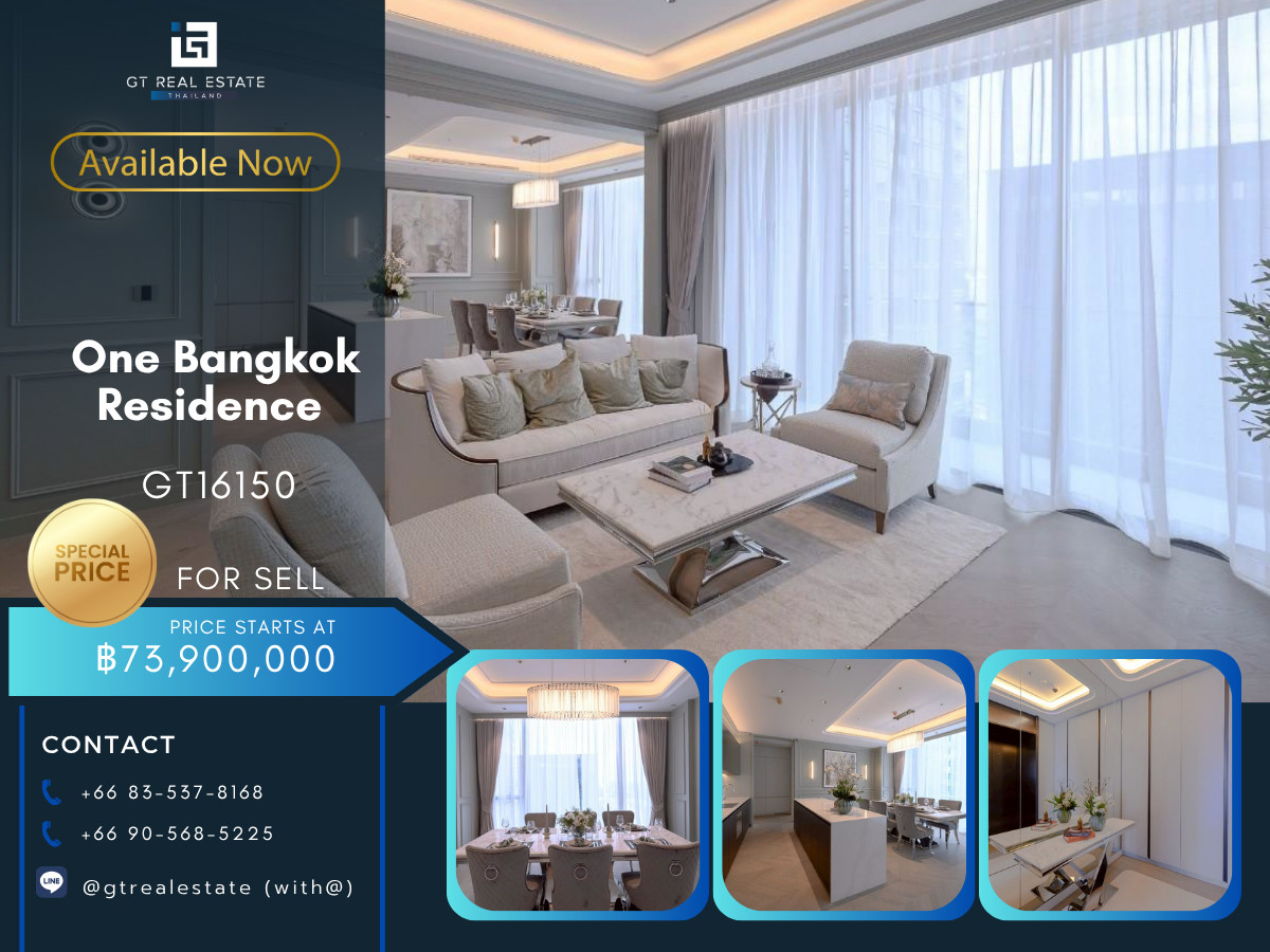 ขายคอนโดวิทยุ ชิดลม หลังสวน : ✨ GT16150 |  คอนโดหรูที่ One Bangkok เดินทางสะดวก ใกล้รถไฟฟ้าเอ็มอาที มีรถรับส่ง ห้องแต่งสวยมาก เฟอร์นิเจอร์ครบ พร้อมอยู่!!