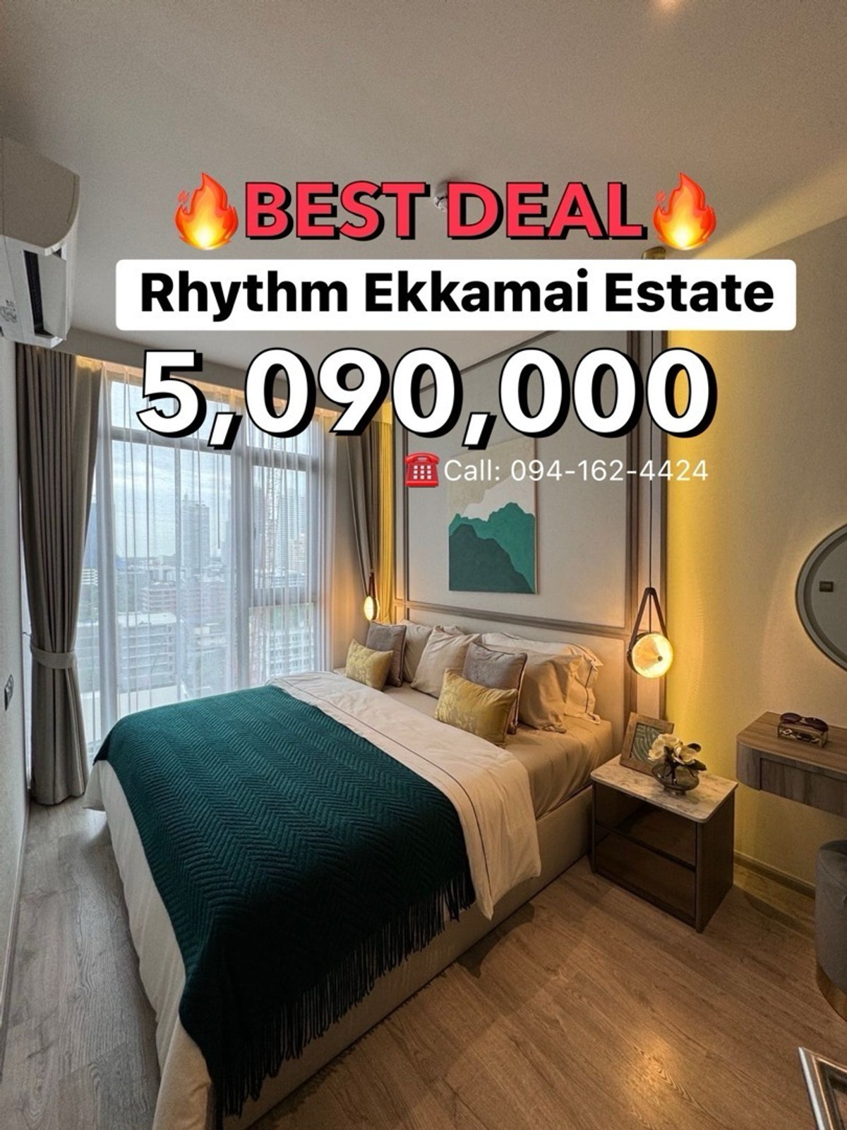 For SaleCondoSukhumvit, Asoke, Thonglor : 🔥Building closed promotion!!🔥 Rhythm Ekkamai Estate is very cheap!!!! 5,090,000 only, discount to millions, investment return 7%🔥 ☎️Call: 094-162-4424