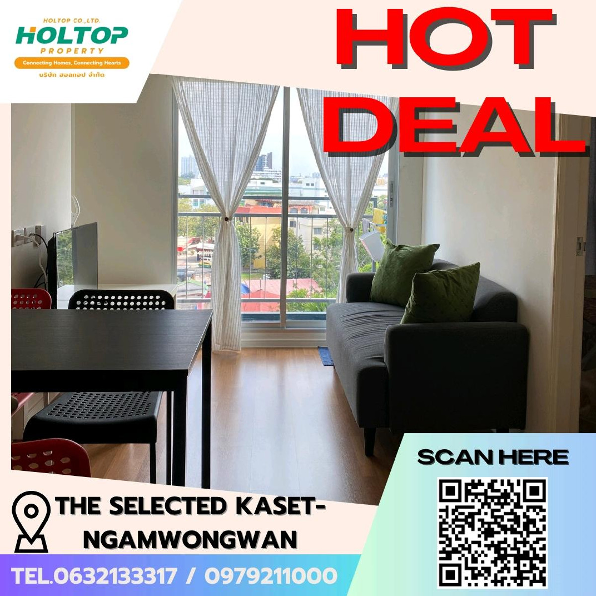 For RentCondoKasetsart, Ratchayothin : #E142 (Original code S5043) 🎉 230369 The Selected Kaset-Ngamwongwan