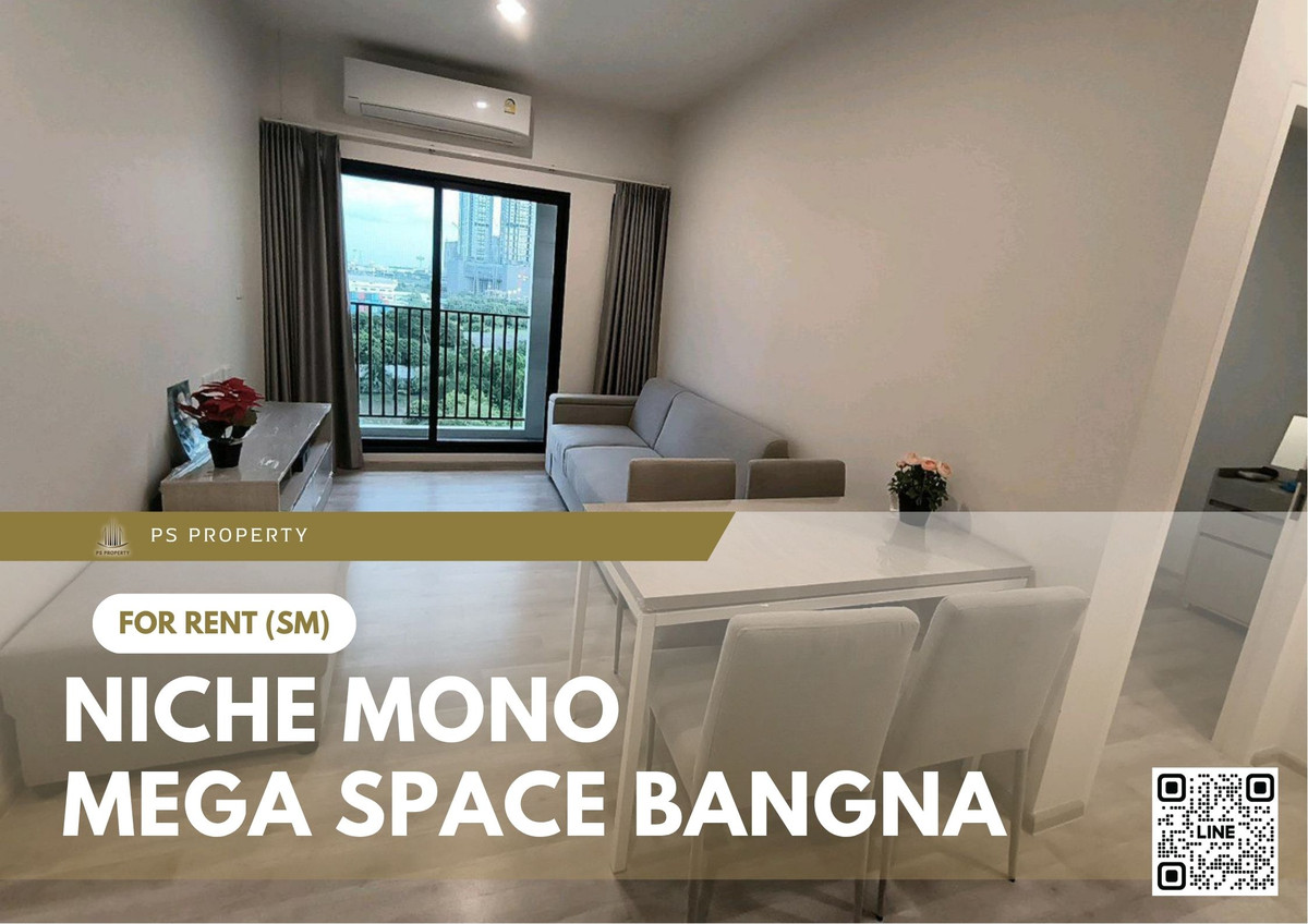 For RentCondoBangna, Bearing, Lasalle : For Rent ✨ Niche MONO Mega Space Bangna ✨ Fully furnished with appliances, near BTS Bangna.