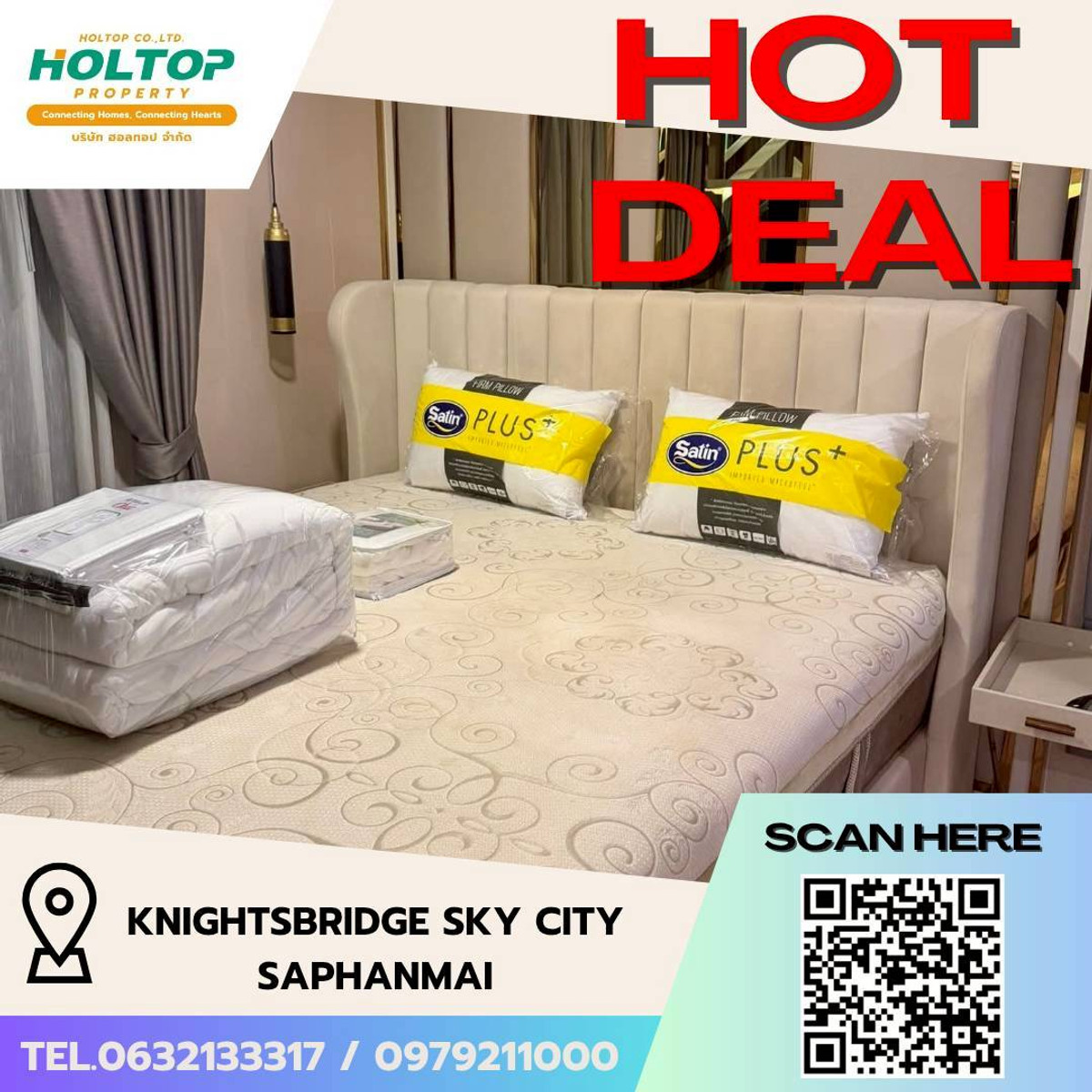 For RentCondoVipawadee, Don Mueang, Lak Si : #L138🎉230369 Condo for rent KnightsBridge Sky City Saphanmai