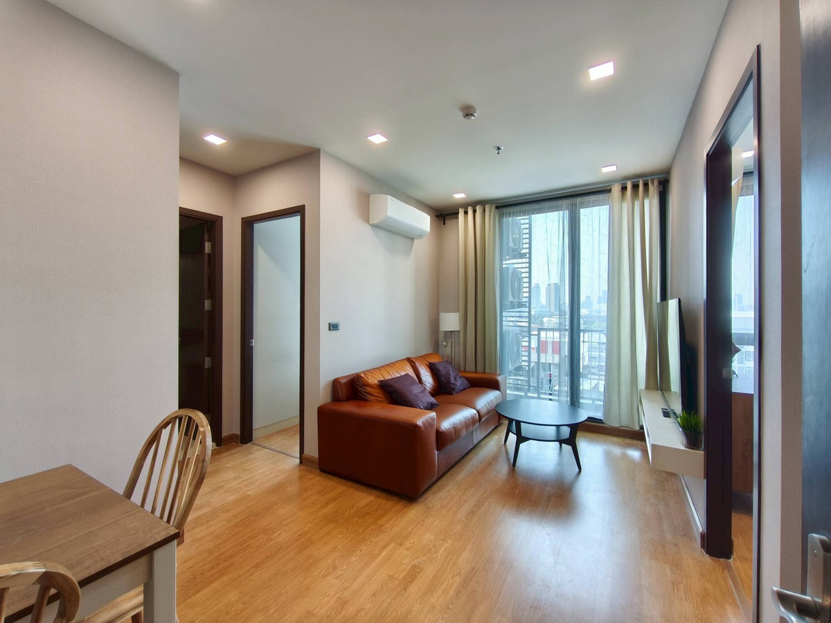 For RentCondoOnnut, Udomsuk : Low floor 2 bed 1 bath 44 sqm condo at Q House Sukhumvit 79 for rent 33,000THB per month, next to Onnut BTS