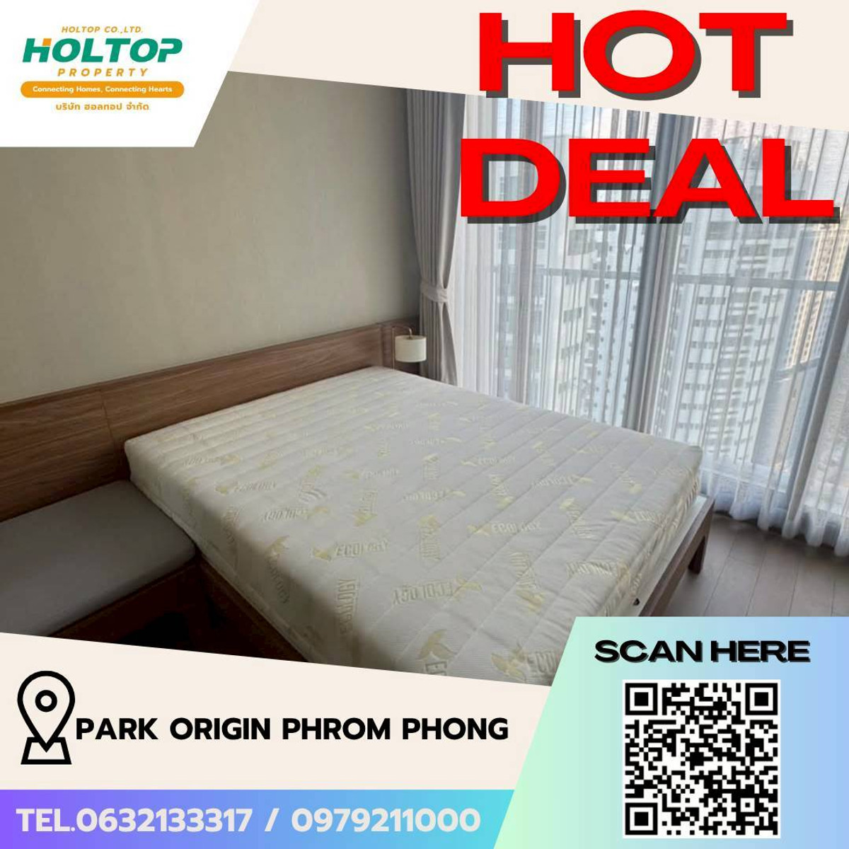 For RentCondoSukhumvit, Asoke, Thonglor : #L142🎉 230369  Condo for rent Park Origin Phrom Phong  