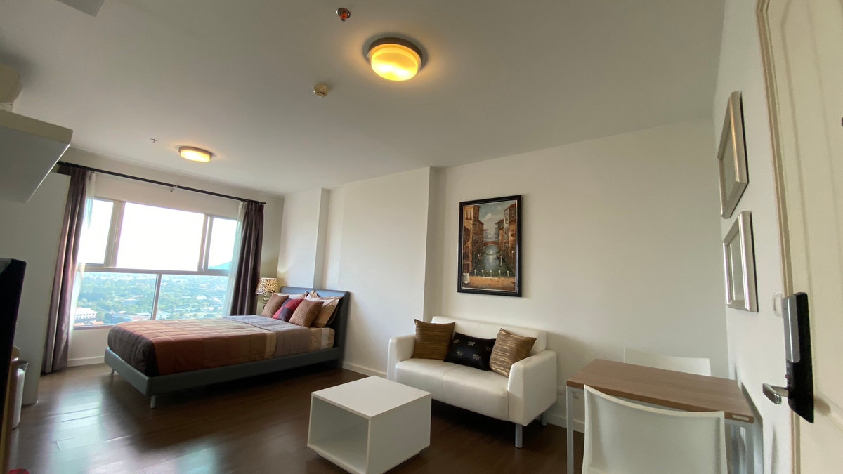 For RentCondoHuahin, Prachuap Khiri Khan, Pran Buri : Beautiful room, high floor view, very spectacular, overlooking the sea, near True Arena Condo Condo Baan Kiang Fah for rent.