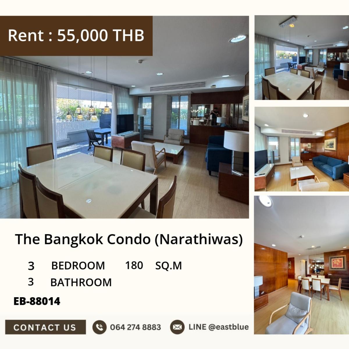 ขายคอนโดสาทร นราธิวาส : 30/03/2026, หรูหรากว้างขวาง 3 ห้องนอน ใจกลางนราธิวาส! 
เช่าเพียง 55,000 บ./ด. หรือซื้อในราคา 15.5 ล้าน! 0642748883