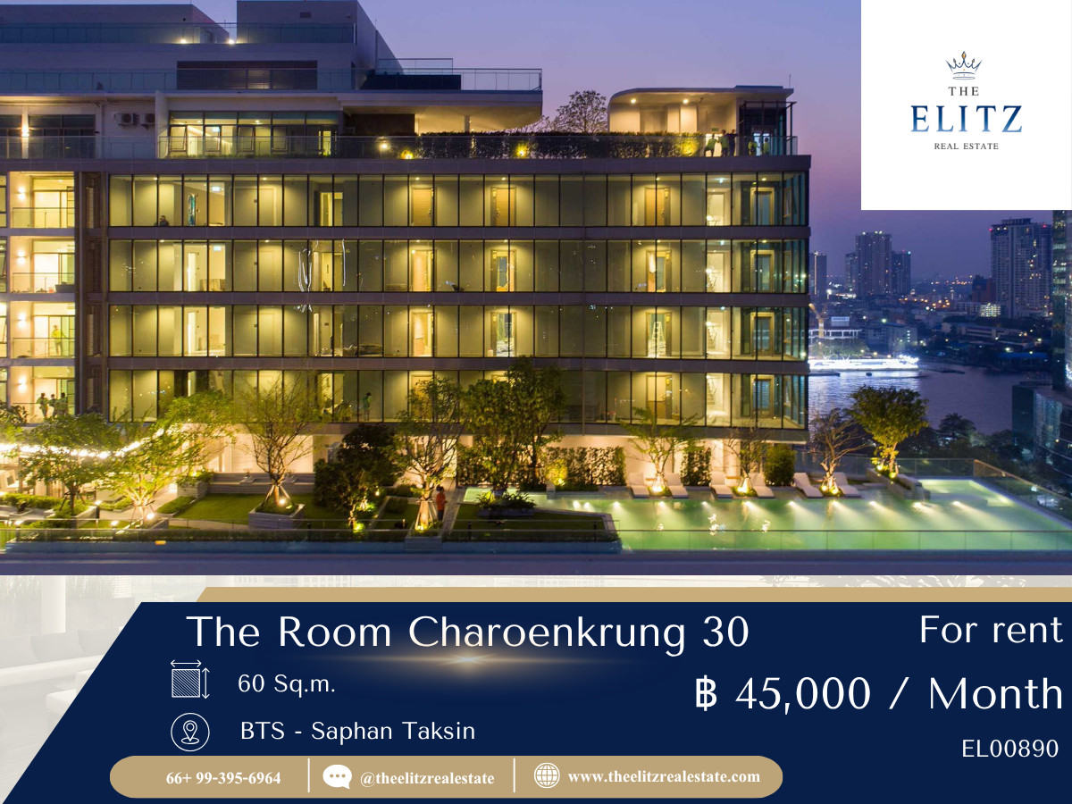 For RentCondoSathorn, Narathiwat : ✨ The most hip lifestyle source, The Room 30, easily connects Charoen Krung-Si Phraya-Songwat within walking distance 🎉