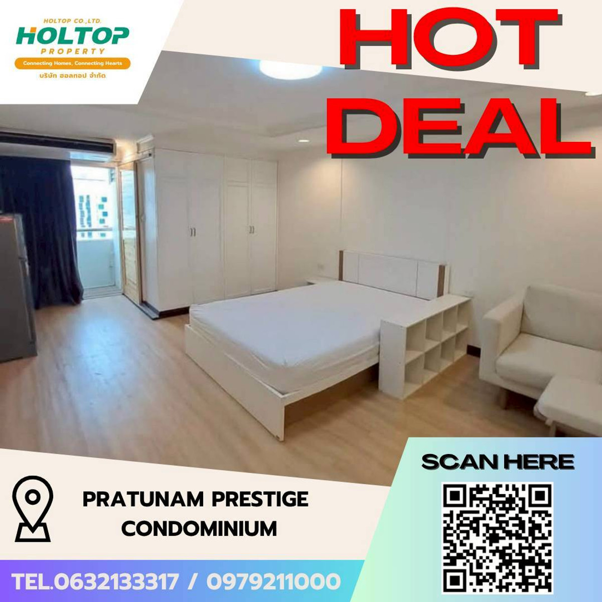 For RentCondoRatchathewi,Phayathai : #L131🎉230369 Condo for rent Pratunam Prestige Condominium (รหัสเดิมS2765) 