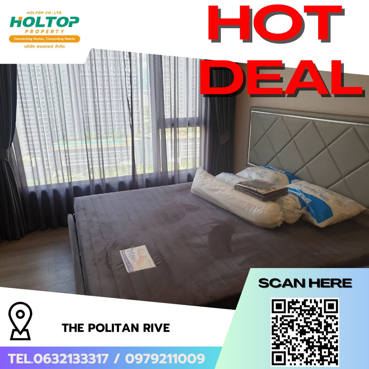 For RentCondoRattanathibet, Sanambinna : #R9732 🎉 240369 Condo for Rent: The Politan Rive