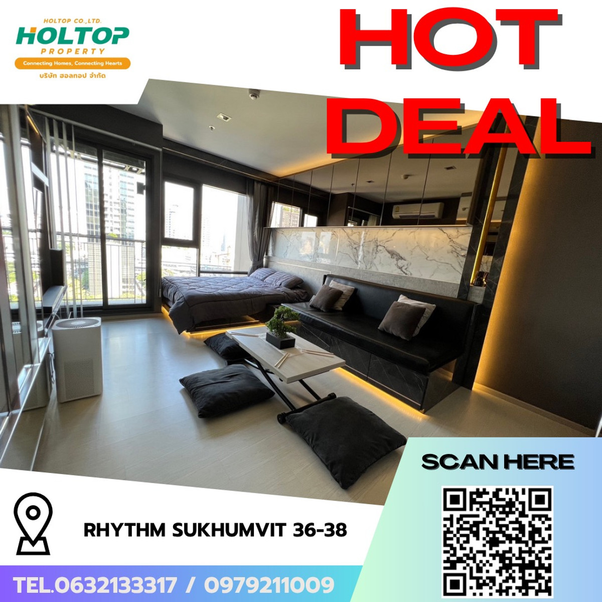 For RentCondoSukhumvit, Asoke, Thonglor : #R9741 🎉 240369 Condo for rent: Rhythm Sukhumvit 36-38