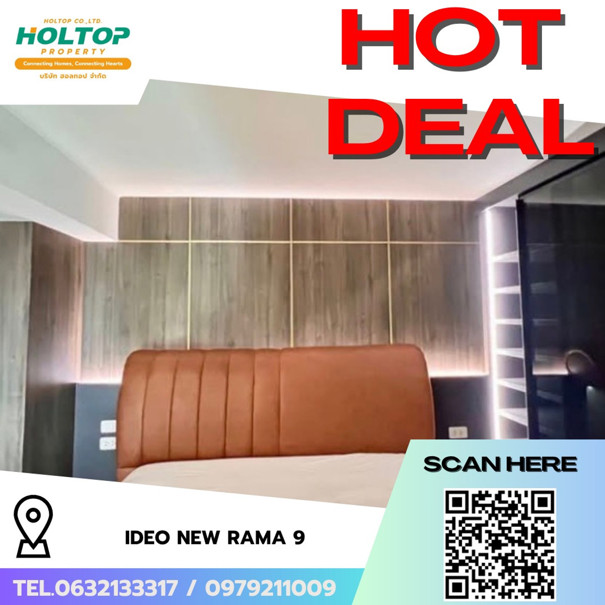 For RentCondoRama9, Petchburi, RCA : #R9733 🎉 240369 Condo for Rent: Ideo New Rama 9