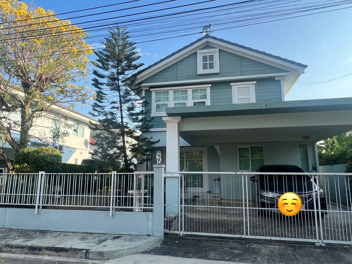 For RentHouseSamut Prakan,Samrong : Single house for rent, Villaggio Bangna-Trad Km.26, Soi ABAC Bangna. Near ABAC Bangna University