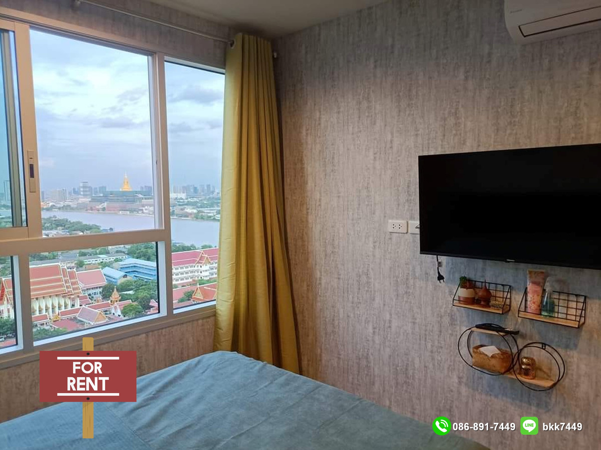 For RentCondoPinklao, Charansanitwong : ✅✅ Condo for rent Ideo Charan 70 Riverview, 1 bedroom, 1 bathroom, 31 sq m., Chao Phraya River view. Bang Phlat BTS Station