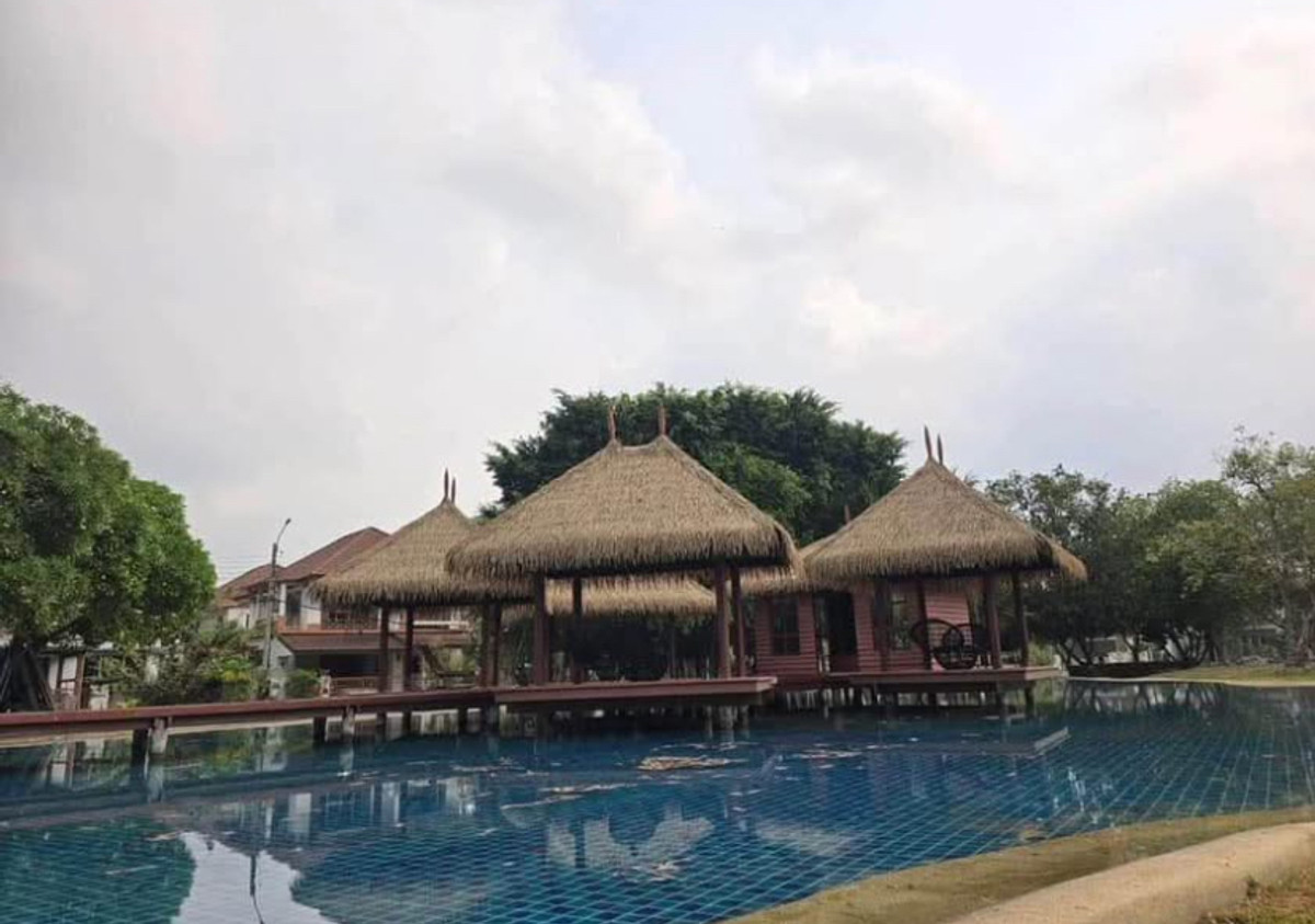 For RentHouseLadkrabang, Suwannaphum Airport : Single house for rent Atoll Maldives Village, Palm Bangna-Wongwaen, fully furnished, near mega bangna.