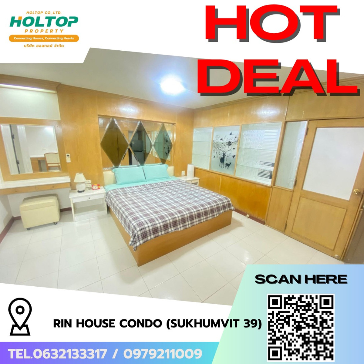 For RentCondoSukhumvit, Asoke, Thonglor : #R9740 🎉 240369 Condo for rent: Rin House Condo (Sukhumvit 39) (Previous code R2273)