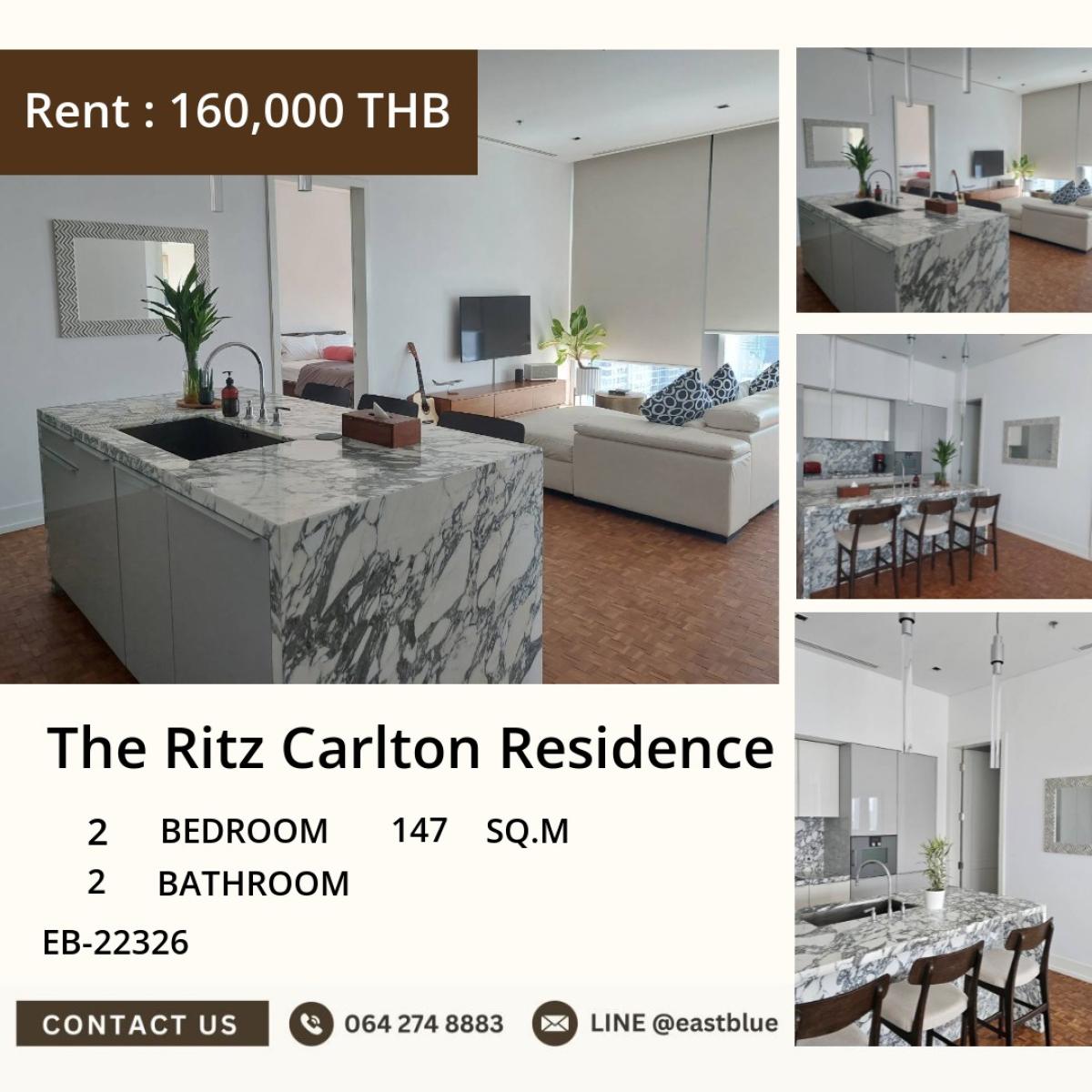 ให้เช่าคอนโดเชียงใหม่ : 24/03/2026, Luxury 2 Bed Condo at The Ritz Carlton Residence – Prime Chong Nonsi Location! 
147 sqm, Fully Equipped, Only 160,000 THB/Month – Don’t Miss Out! 0642748883