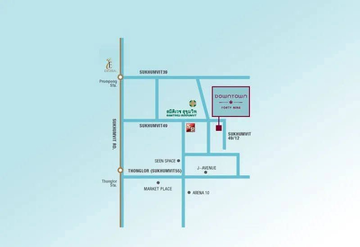 ให้เช่าคอนโดสุขุมวิท อโศก ทองหล่อ : ให้เช่าคอนโดเลี้ยงสัตว์ได้ Downtown Sukhumvit 49 BTS Thonglor Pet Firendly พร้อมอยู่