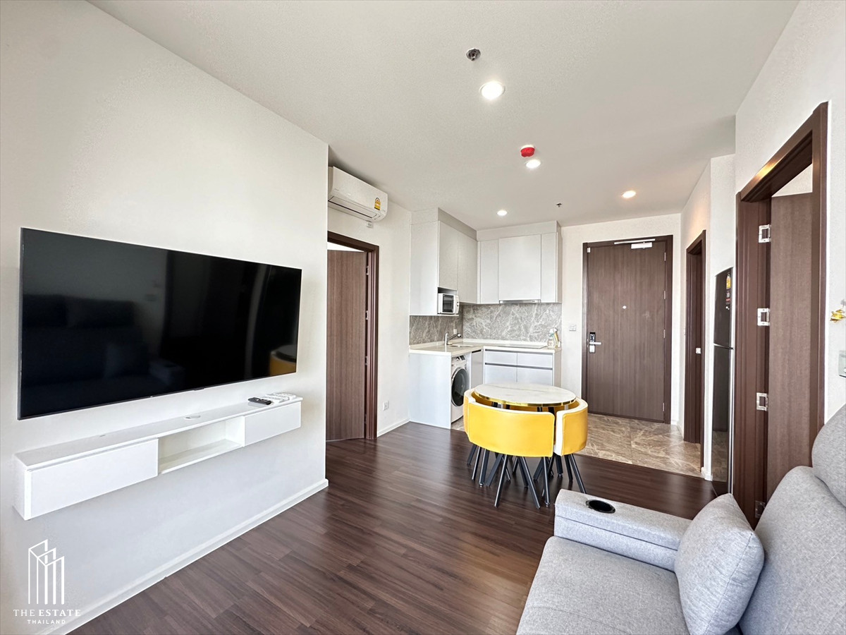 ให้เช่าคอนโดอ่อนนุช อุดมสุข : For rent Whizdom Inspire Sukhumvit แบบ 2 ห้องนอนขนาดพอดี ตกแต่งโทนอบอุ่น ฟังก์ชันครบครัน พร้อมวิวบางนาเปิดโล่งสบายตา @30,000 Baht