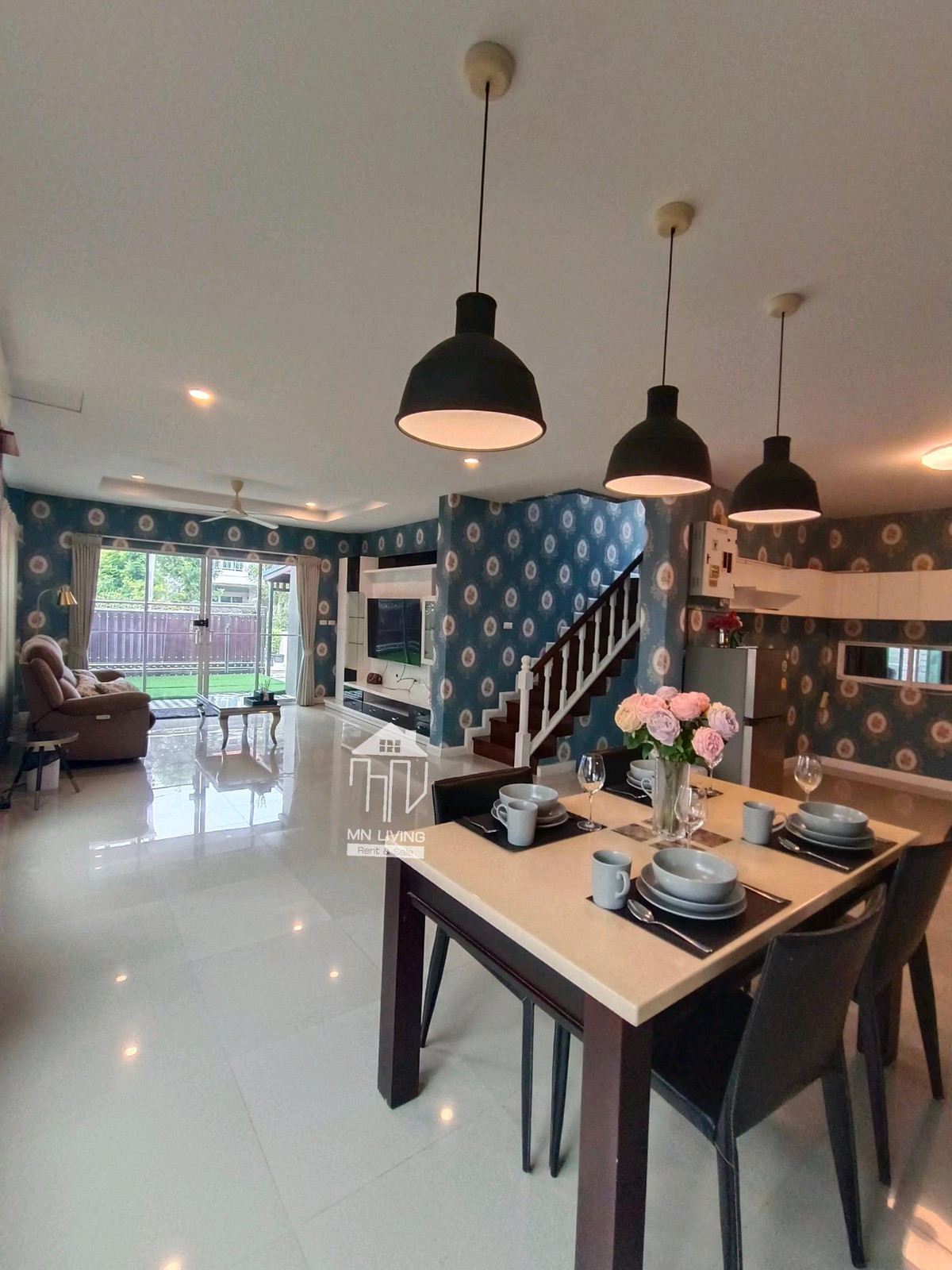 ให้เช่าบ้านปทุมธานี รังสิต ธรรมศาสตร์ : ให้เช่าบ้านเดี่ยว ทำเลดี ใกล้ ม. ธรรมศาสตร์ รังสิต ตกแต่งครบ โครงการ กฤษดา แกรนด์ พาร์ค พหลโยธิน - รังสิต