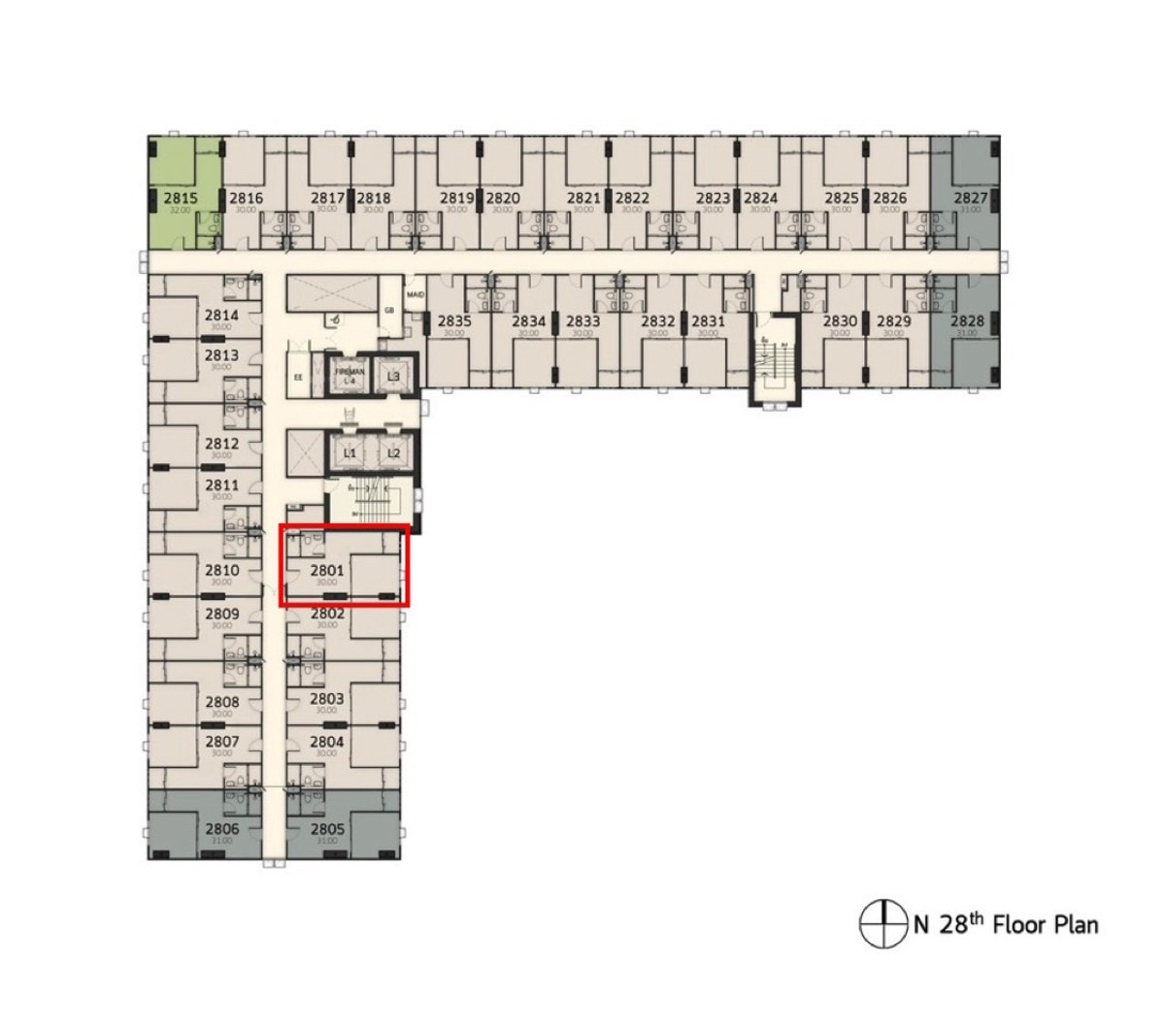 คอนโดปทุมธานี รังสิต ธรรมศาสตร์ : ขายดาวน์ Terra Residence 2 ห้อง 2801 ชั้นสูงวิวสวย 1,400,000