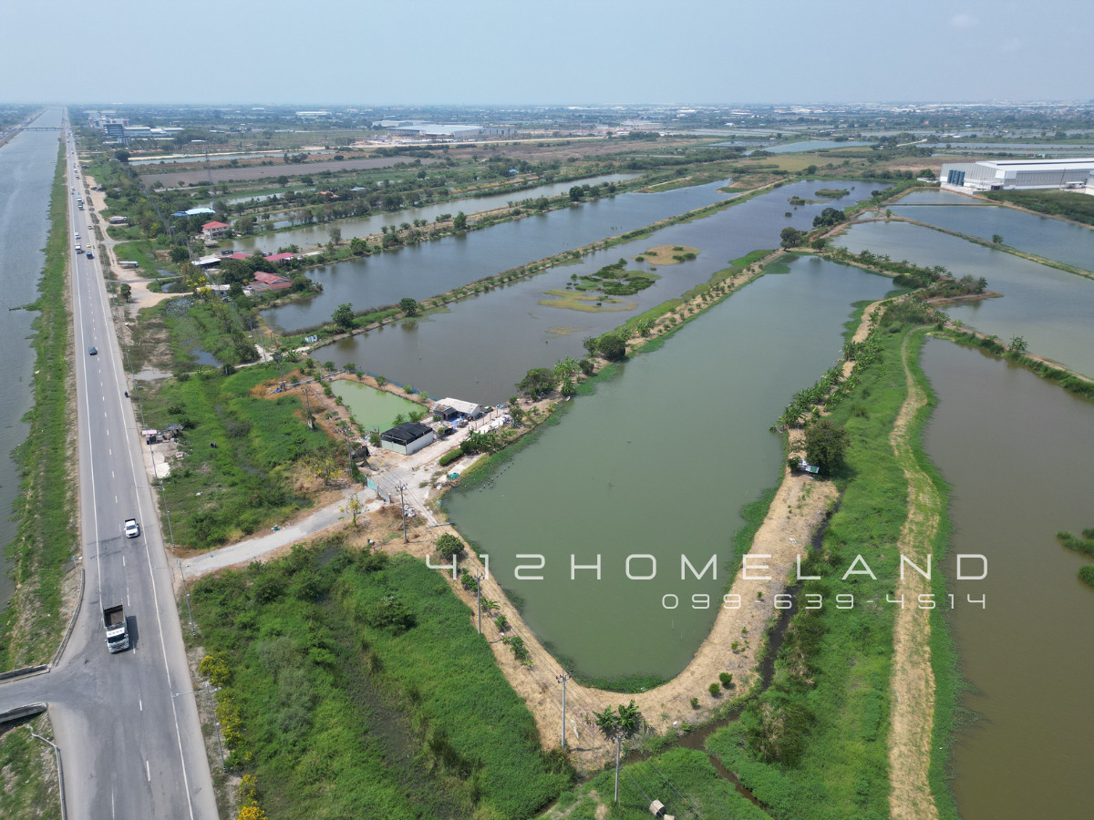 For SaleLandSamut Prakan,Samrong : Land for sale 52-3-0 rai, purple layout, Bang Phli Next to Suvarnabhumi Water Canal Suitable for factory development / Logistics Hub