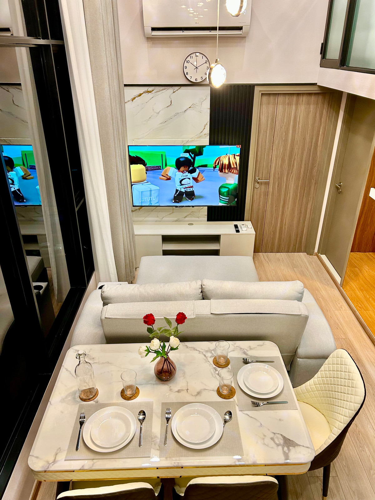 For RentCondoOnnut, Udomsuk : 🏙️ KnightsBridge Space Sukhumvit - Rama 4 ✨ Very beautiful room! High ceiling, airy, good location